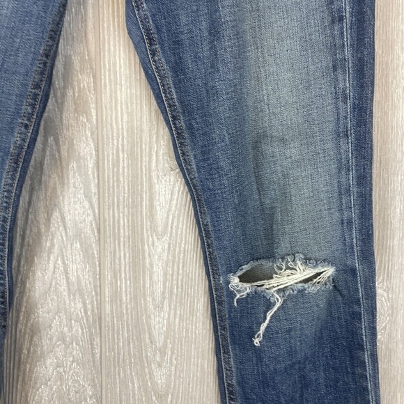 RAG & BONE Torn Knees Distressed Tomboy Skinny Jeans Low Rise Womens Sz 25 - Picture 3 of 9